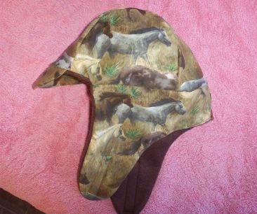 Horse Print Musher-Style Hat